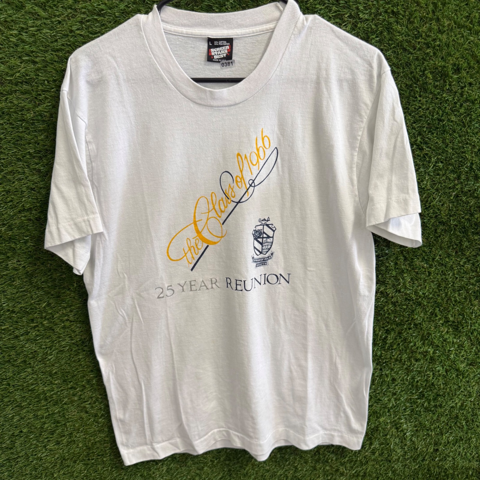 Vintage 1966 Class Reunion TShirt Screen Stars Best White Mens Large 1991